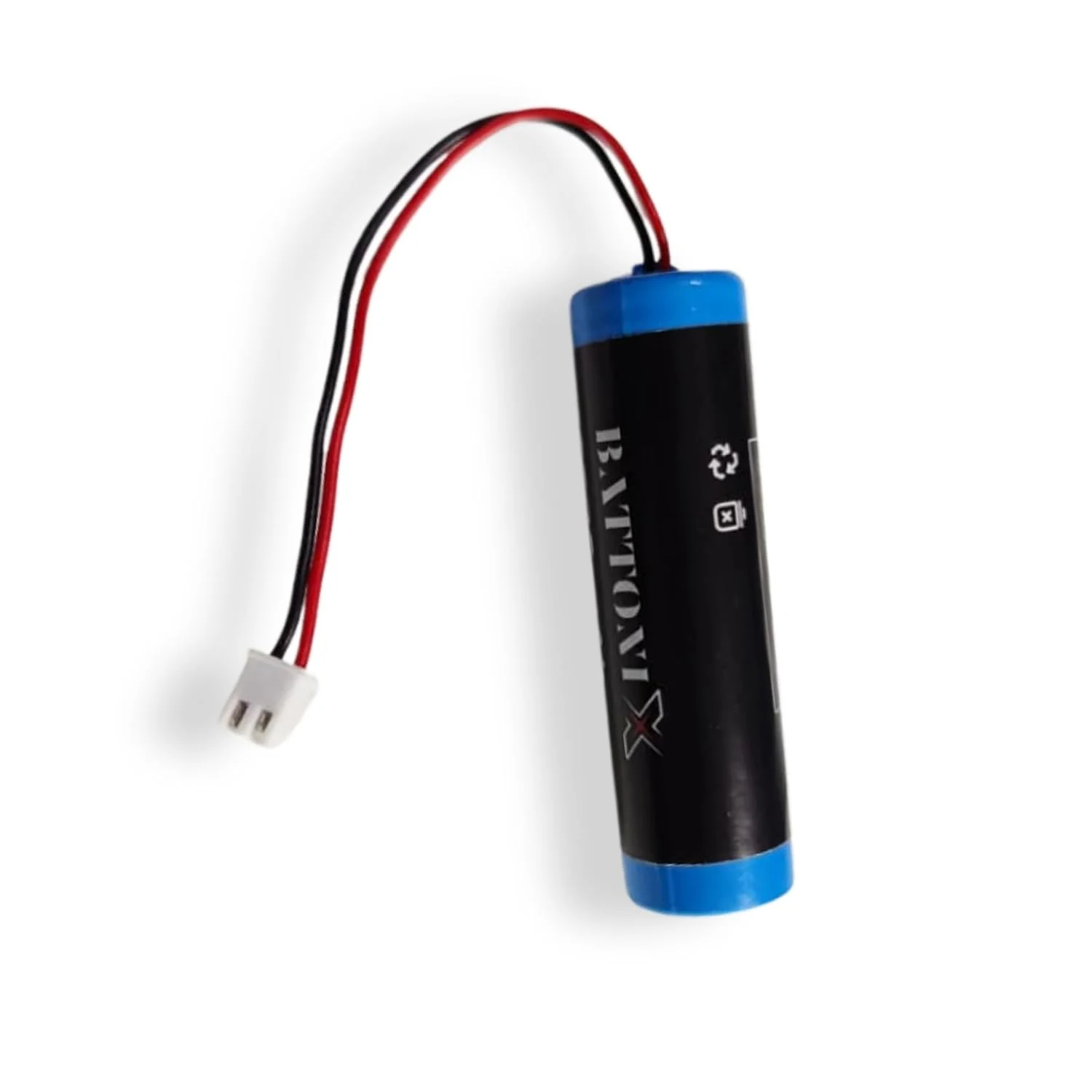 2600mAh 3.7V Lithium Ion Battery Pack with BMS, Single-Cell Rechargeable Pack with 2-Pin Female Connector, 1