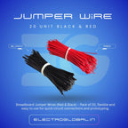 Breadboard Jumper Cable Wires (Red and Black) - 20 Units