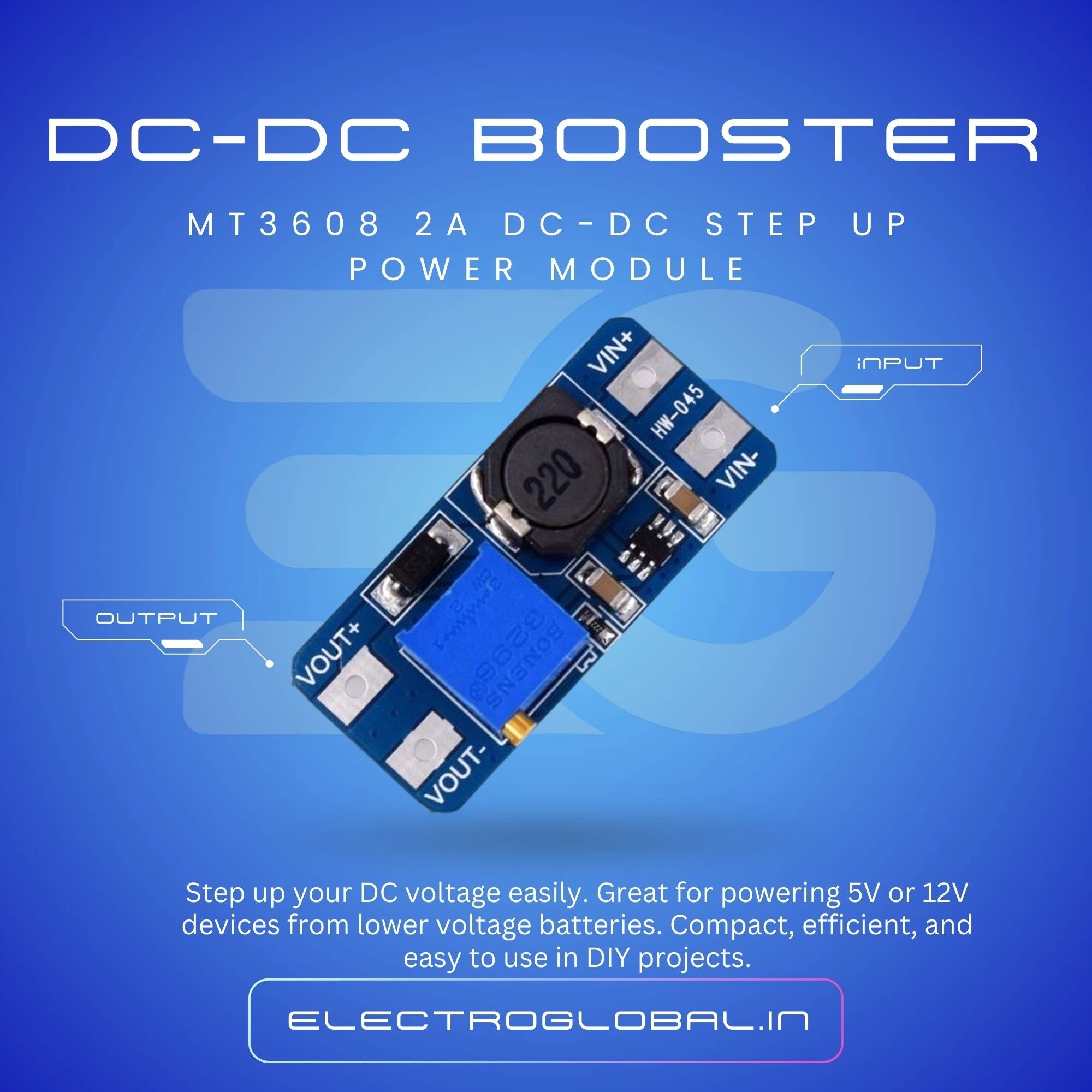 MT3608 2A DC-DC Step Up (Boost) Power Module Main image