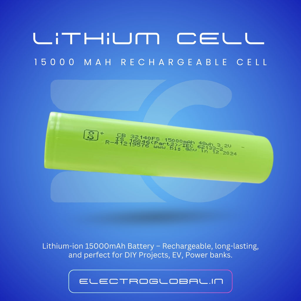 15,000mAh 3.2V Rechargeable LiFePO4 Battery – High-Capacity Lithium Battery for Portable Devices & EV Applications