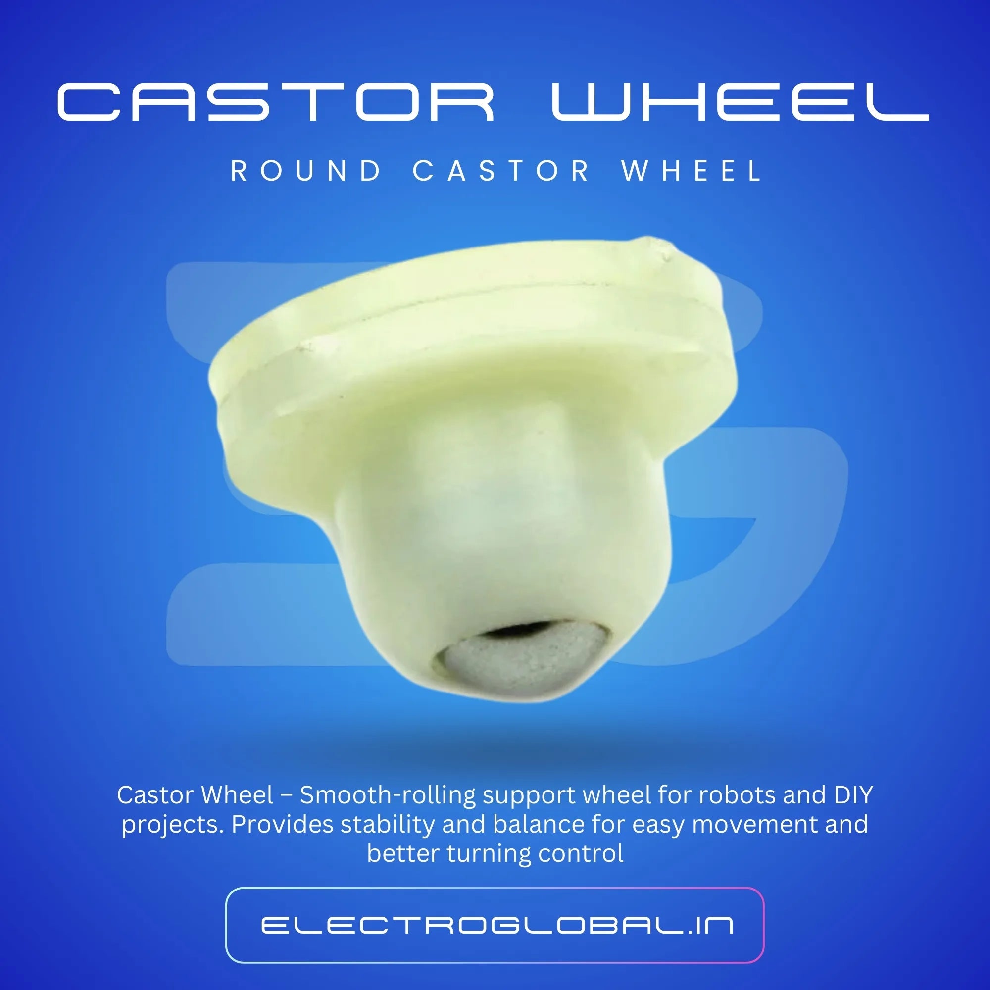 Castor Wheels Heavy Duty with Motors For Projects and castor wheels for furniture for Electronics Projects & Practical Use, Pack of 1