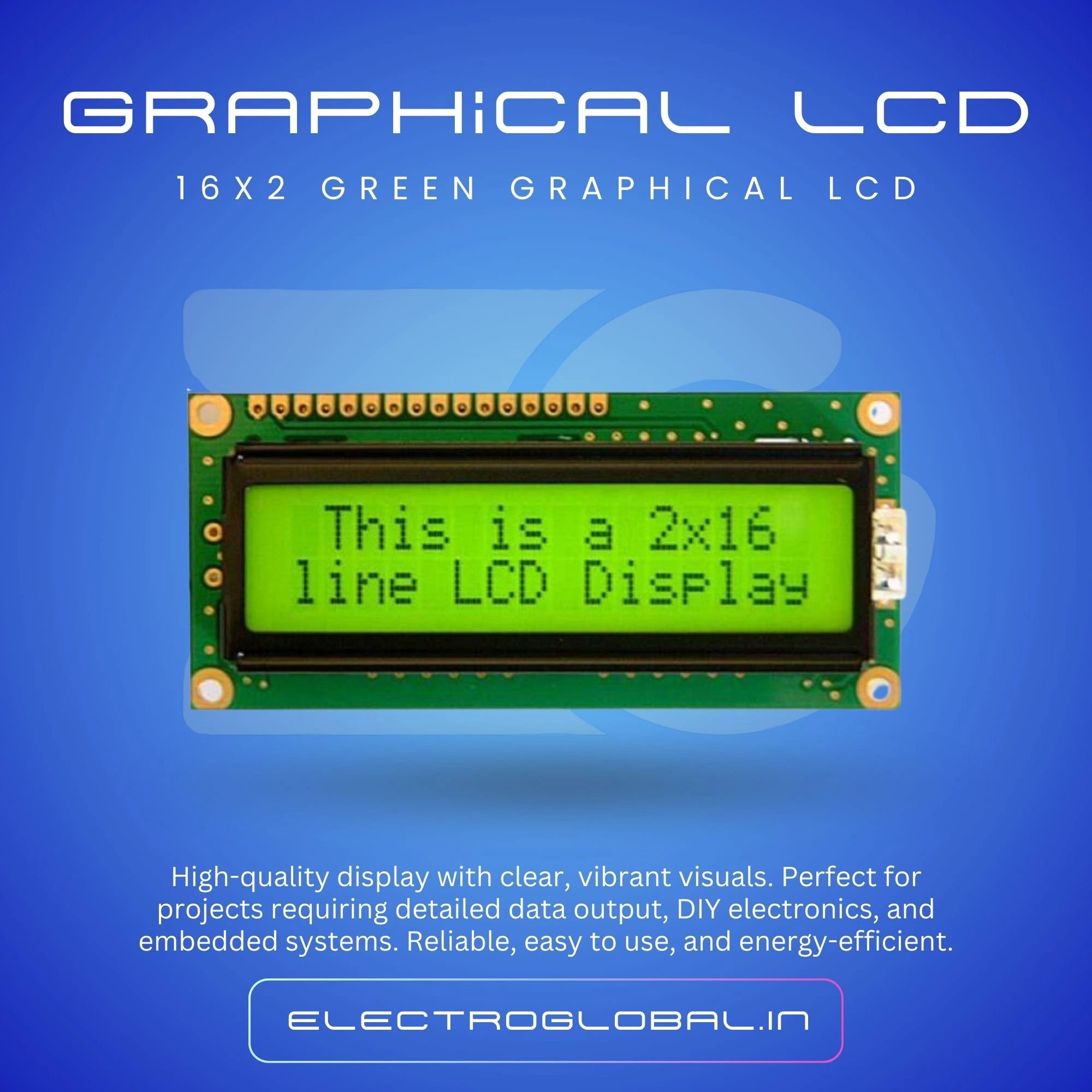 16x2 LCD Display (Green Backlight) Main image