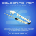 25 Watt Soldering Iron with LED Power Indicator and Interchangeable Tip