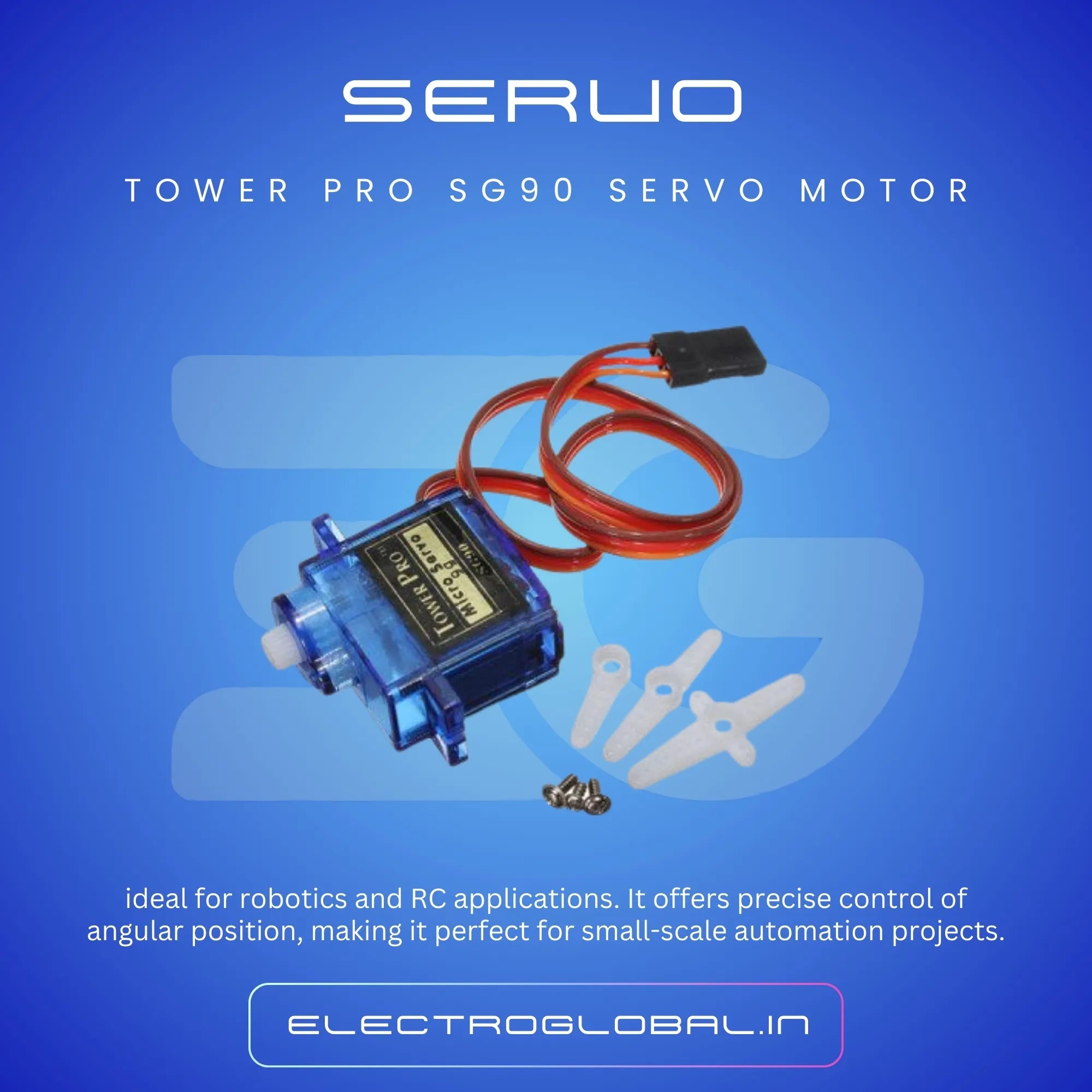 Servo Motor SG90 - Tower Pro SG90 Servo Motor - 9 gms Mini/Micro Servo Motor