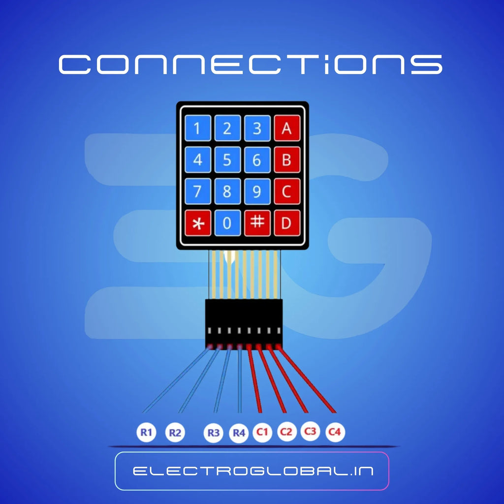 4x4 Matrix Membrane Type Keypad