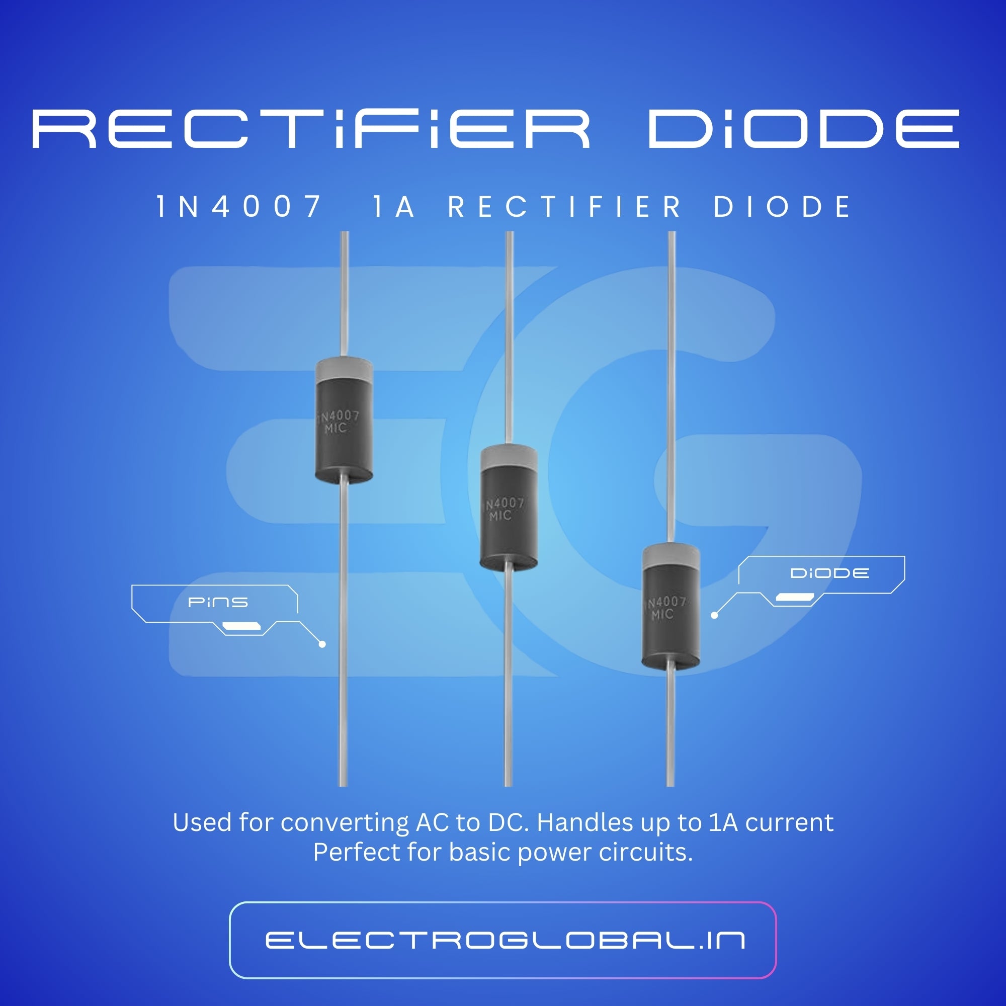 1N4007 General Purpose Rectifier Diode 1A Main image