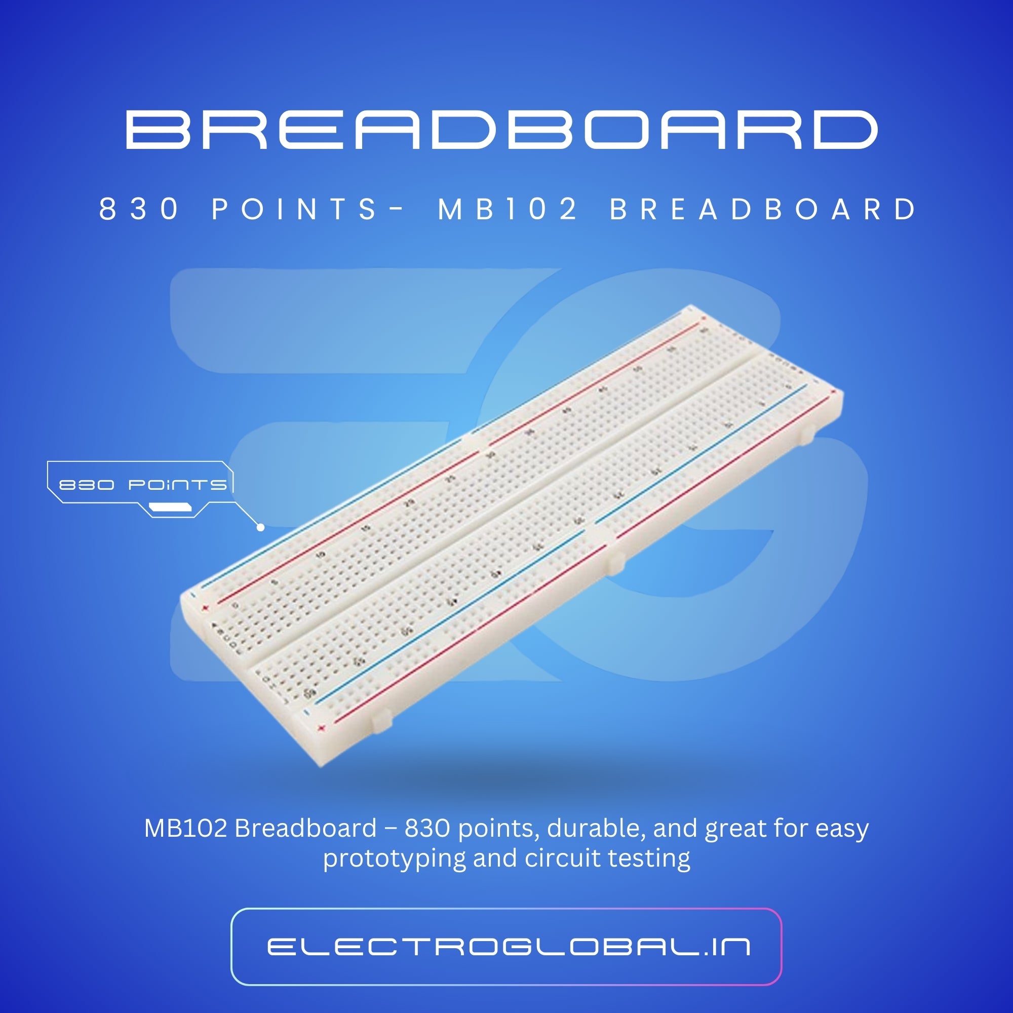 MB102 Colored Breadboard - 830 Points Main image