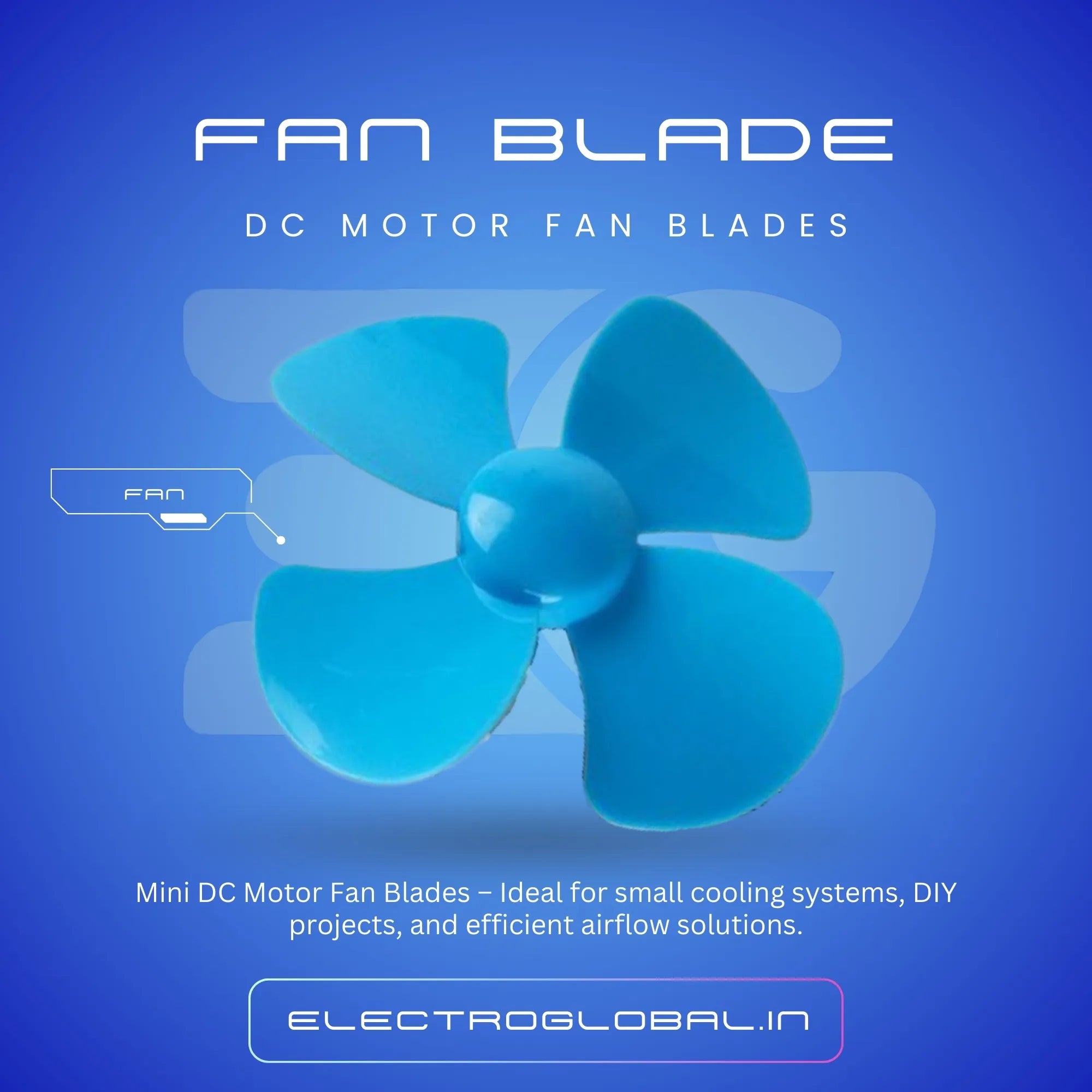 DC Motor Fan with Motors For Projects and Brushless DC Motor Fan for Electronics Projects & Practical Use, Pack of 1