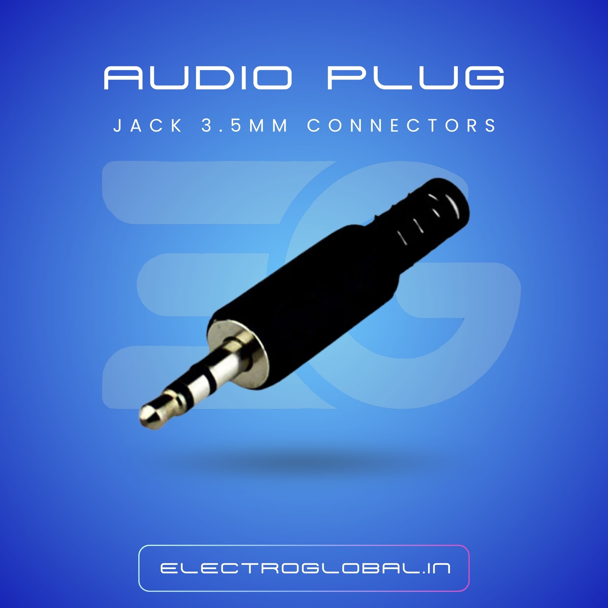 Audio Plug/Jack - 3.5 mm audio jack connection, audio jack connector, aux cable 3.5 mm jack, Pack of 1