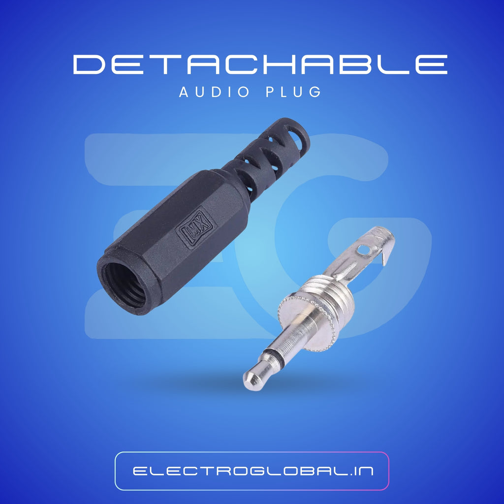 Audio Plug/Jack - 3.5 mm audio jack connection, audio jack connector, aux cable 3.5 mm jack, Pack of 1