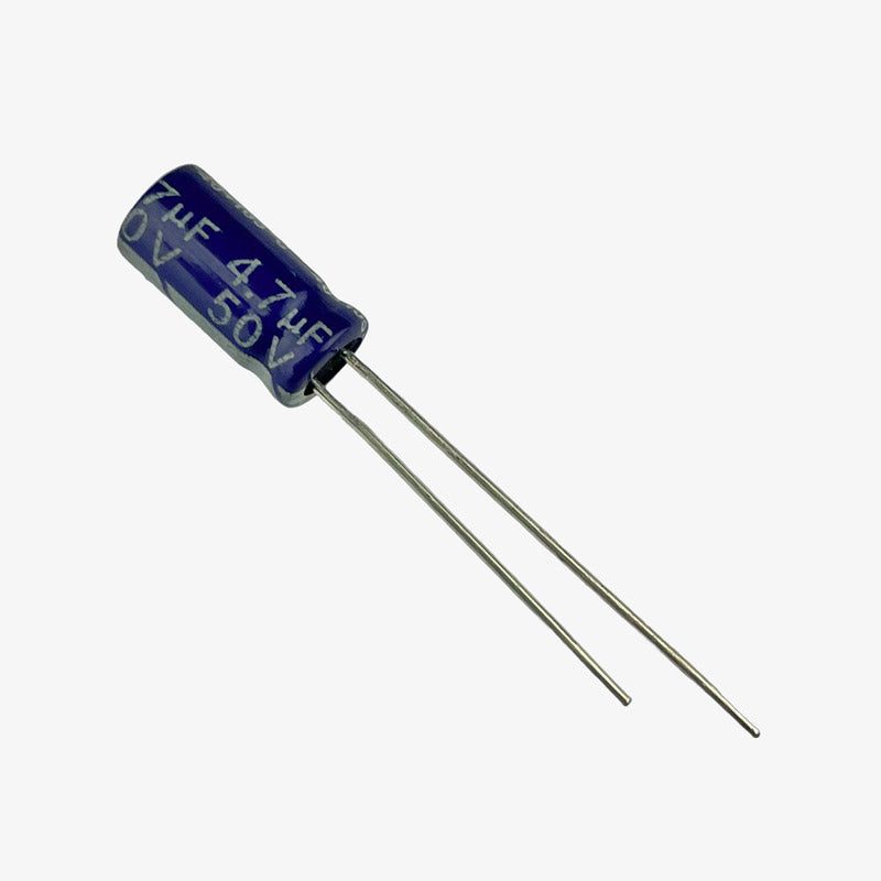 Reliable 4.7uF 50V Electrolytic Capacitor (Pack of 5) for Precision Electronics