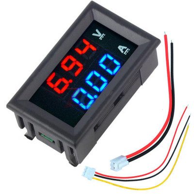 100V 10A Dual LED Voltmeter Ammeter Monitor Panel