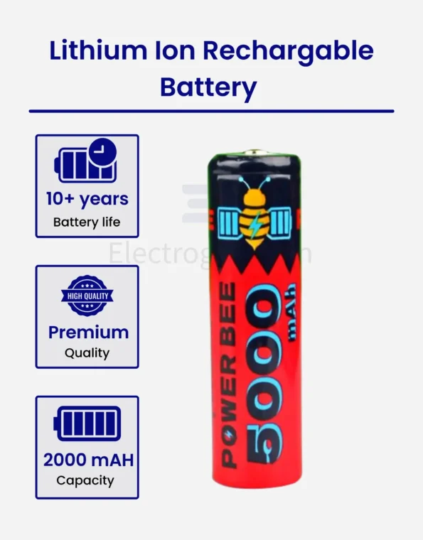 A High-Capacity 18650 Lithium Ion Battery with 5000mAh - Powerbee-2