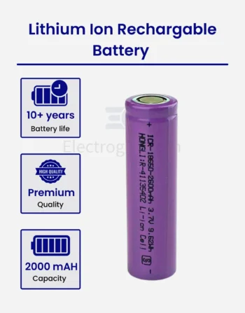 18650 Li-ion 2500mAh Rechargeable Battery- High-Capacity-2