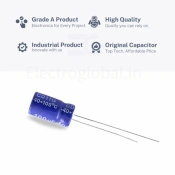 Original 100uF 25V Radial Electrolytic Capacitor 1