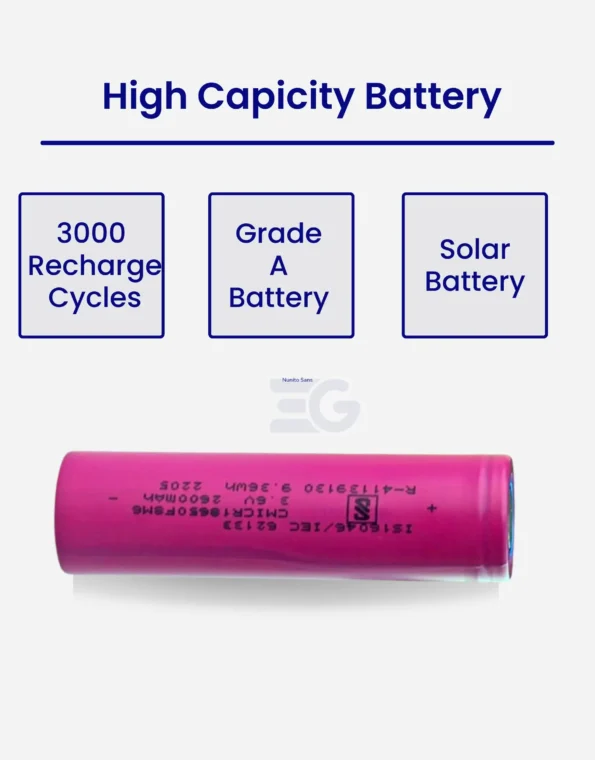 High-rate 18650 Li-ion 2600mAh 3C rechargeable battery-2