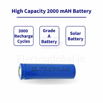 High Quality 18650 Li-ion 2000mAh Rechargeable Battery - Li Ion Battery Types