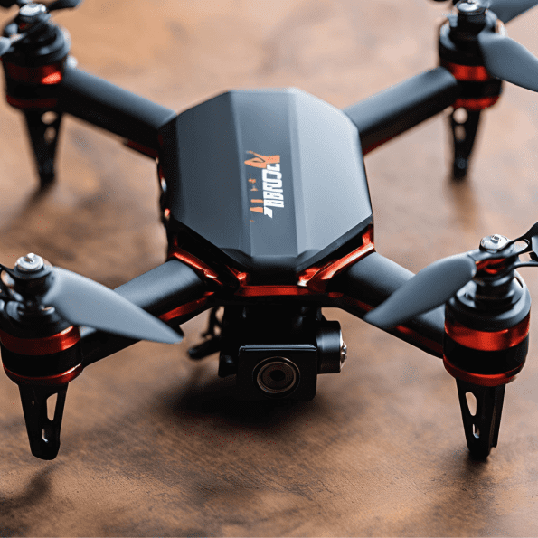 High-quality mini drone motor close-up