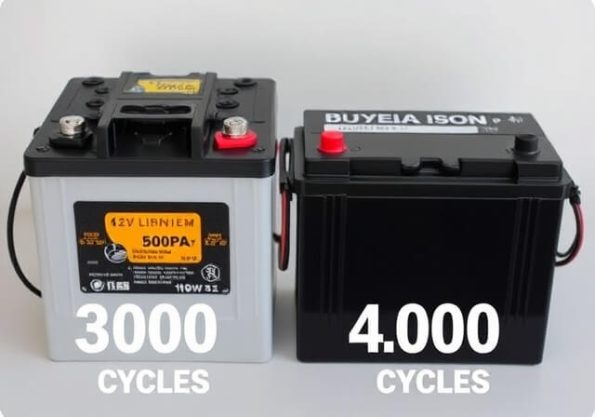 Compact 12V lithium ion battery for off-grid power