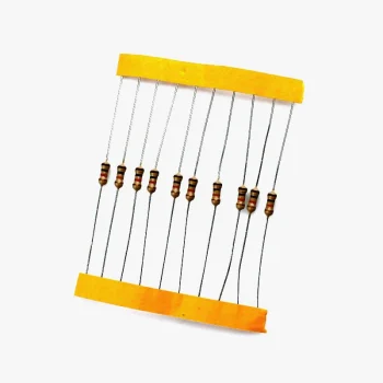 1K Ohm Resistor Pack of 10 - High Quality 1/4W Resistors with Resistance Color Code (5% Tolerance)